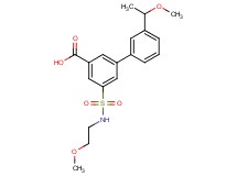 3'-(1-methoxyethyl)-5-{[(2-methoxyethyl)amino]sulfonyl}biphenyl-3-carboxylic acid