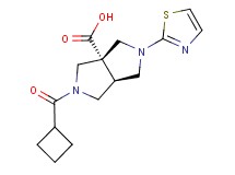 (3aR*,6aR*)-2-(cyclobutylcarbonyl)-5-(1,3-thiazol-2-yl)hexahydropyrrolo[3,4-c]pyrrole-3a(1H)-carboxylic acid