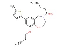 9-(3-butyn-1-yloxy)-7-(5-methyl-2-thienyl)-4-(4-pentenoyl)-2,3,4,5-tetrahydro-1,4-benzoxazepine