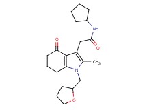 N-cyclopentyl-2-[2-methyl-4-oxo-1-(tetrahydro-2-furanylmethyl)-4,5,6,7-tetrahydro-1H-indol-3-yl]acetamide