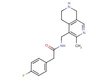 2-(4-fluorophenyl)-N-[(3-methyl-5,6,7,8-tetrahydro-2,7-naphthyridin-4-yl)methyl]acetamide