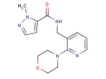 1-methyl-N-{[2-(4-morpholinyl)-3-pyridinyl]methyl}-1H-pyrazole-5-carboxamide