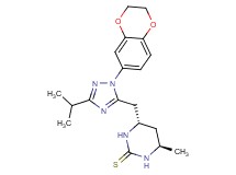 (4S*,6R*)-4-{[1-(2,3-dihydro-1,4-benzodioxin-6-yl)-3-isopropyl-1H-1,2,4-triazol-5-yl]methyl}-6-methyltetrahydropyrimidine-2(1H)-thione