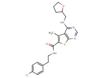 N-[2-(4-chlorophenyl)ethyl]-5-methyl-4-[(tetrahydro-2-furanylmethyl)amino]thieno[2,3-d]pyrimidine-6-carboxamide