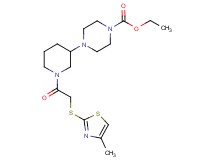 ethyl 4-(1-{[(4-methyl-1,3-thiazol-2-yl)thio]acetyl}-3-piperidinyl)-1-piperazinecarboxylate