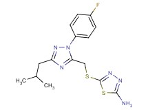 5-({[1-(4-fluorophenyl)-3-isobutyl-1H-1,2,4-triazol-5-yl]methyl}thio)-1,3,4-thiadiazol-2-amine