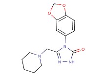 4-(1,3-benzodioxol-5-yl)-5-(piperidin-1-ylmethyl)-2,4-dihydro-3H-1,2,4-triazol-3-one