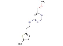 6-(methoxymethyl)-N-[2-(5-methyl-2-thienyl)ethyl]pyrimidin-4-amine