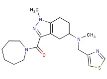 3-(1-azepanylcarbonyl)-N,1-dimethyl-N-(1,3-thiazol-4-ylmethyl)-4,5,6,7-tetrahydro-1H-indazol-5-amine