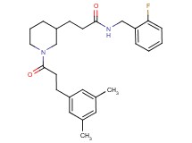 3-{1-[3-(3,5-dimethylphenyl)propanoyl]-3-piperidinyl}-N-(2-fluorobenzyl)propanamide
