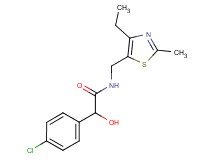 2-(4-chlorophenyl)-N-[(4-ethyl-2-methyl-1,3-thiazol-5-yl)methyl]-2-hydroxyacetamide