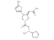 N-[(3R*,4S*)-1-(N-cyclopentyl-N-methylglycyl)-4-(5-methyl-2-furyl)-3-pyrrolidinyl]acetamide