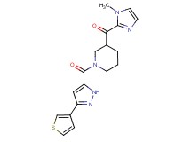 (1-methyl-1H-imidazol-2-yl)(1-{[3-(3-thienyl)-1H-pyrazol-5-yl]carbonyl}-3-piperidinyl)methanone