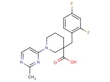 3-(2,4-difluorobenzyl)-1-(2-methylpyrimidin-4-yl)piperidine-3-carboxylic acid