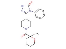5-{1-[(2-methyltetrahydro-2H-pyran-2-yl)carbonyl]piperidin-4-yl}-4-phenyl-2,4-dihydro-3H-1,2,4-triazol-3-one