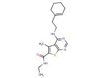 4-{[2-(1-cyclohexen-1-yl)ethyl]amino}-N-ethyl-5-methylthieno[2,3-d]pyrimidine-6-carboxamide