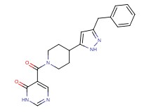5-{[4-(3-benzyl-1H-pyrazol-5-yl)piperidin-1-yl]carbonyl}pyrimidin-4(3H)-one