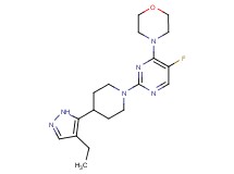 4-{2-[4-(4-ethyl-1H-pyrazol-5-yl)piperidin-1-yl]-5-fluoropyrimidin-4-yl}morpholine