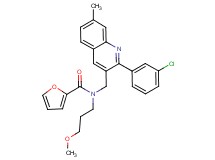 N-{[2-(3-chlorophenyl)-7-methyl-3-quinolinyl]methyl}-N-(3-methoxypropyl)-2-furamide