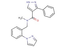 N-methyl-3-phenyl-N-[2-(1H-pyrazol-1-yl)benzyl]-1H-pyrazole-4-carboxamide