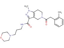 1-methyl-5-[(2-methylphenyl)acetyl]-N-[3-(4-morpholinyl)propyl]-4,5,6,7-tetrahydro-1H-pyrazolo[4,3-c]pyridine-3-carboxamide