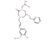 4-[(2E)-3-(4-hydroxy-3-methoxyphenyl)-2-propen-1-yl]-1-isobutyl-6-(2-pyridinylmethoxy)-1,4-diazepan-2-one
