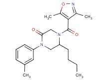 5-butyl-4-[(3,5-dimethyl-4-isoxazolyl)carbonyl]-1-(3-methylphenyl)-2-piperazinone