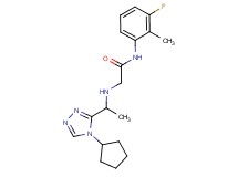2-{[1-(4-cyclopentyl-4H-1,2,4-triazol-3-yl)ethyl]amino}-N-(3-fluoro-2-methylphenyl)acetamide