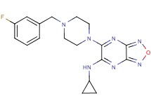 N-cyclopropyl-6-[4-(3-fluorobenzyl)-1-piperazinyl][1,2,5]oxadiazolo[3,4-b]pyrazin-5-amine