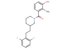 3-({3-[2-(2,6-difluorophenyl)ethyl]-1-piperidinyl}carbonyl)-2-methylphenol