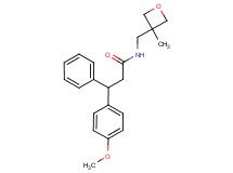 3-(4-methoxyphenyl)-N-[(3-methyloxetan-3-yl)methyl]-3-phenylpropanamide