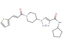 N-cyclopentyl-1-{1-[(2E)-3-(2-thienyl)-2-propenoyl]-4-piperidinyl}-1H-1,2,3-triazole-4-carboxamide