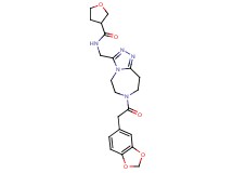 N-({7-[2-(1,3-benzodioxol-5-yl)acetyl]-6,7,8,9-tetrahydro-5H-[1,2,4]triazolo[4,3-d][1,4]diazepin-3-yl}methyl)tetrahydro-3-furancarboxamide