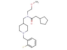 2-cyclopentyl-N-{[1-(2-fluorobenzyl)-4-piperidinyl]methyl}-N-(2-methoxyethyl)acetamide