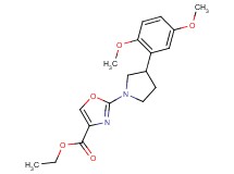 ethyl 2-[3-(2,5-dimethoxyphenyl)-1-pyrrolidinyl]-1,3-oxazole-4-carboxylate