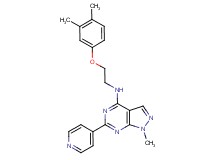N-[2-(3,4-dimethylphenoxy)ethyl]-1-methyl-6-pyridin-4-yl-1H-pyrazolo[3,4-d]pyrimidin-4-amine