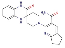 2-(3'-oxo-3',4'-dihydro-1H,1'H-spiro[piperidine-4,2'-quinoxalin]-1-yl)-6,7-dihydro-5H-cyclopenta[b]pyridine-3-carboxamide