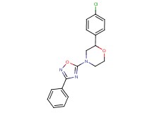 2-(4-chlorophenyl)-4-(3-phenyl-1,2,4-oxadiazol-5-yl)morpholine