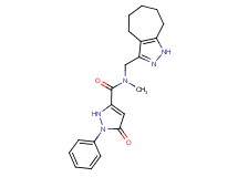 N-(1,4,5,6,7,8-hexahydrocyclohepta[c]pyrazol-3-ylmethyl)-N-methyl-5-oxo-1-phenyl-2,5-dihydro-1H-pyrazole-3-carboxamide