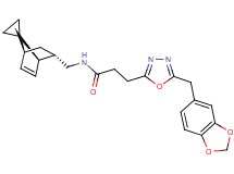 3-[5-(1,3-benzodioxol-5-ylmethyl)-1,3,4-oxadiazol-2-yl]-N-[(1R*,2S*,4S*)-spiro[bicyclo[2.2.1]heptane-7,1'-cyclopropane]-5-en-2-ylmethyl]propanamide