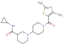 N-cyclopropyl-1'-[(2,4-dimethyl-1,3-thiazol-5-yl)carbonyl]-1,4'-bipiperidine-3-carboxamide