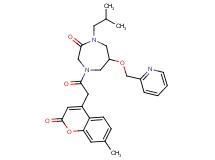 1-isobutyl-4-[(7-methyl-2-oxo-2H-chromen-4-yl)acetyl]-6-(2-pyridinylmethoxy)-1,4-diazepan-2-one