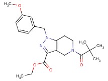 ethyl 5-(2,2-dimethylpropanoyl)-1-(3-methoxybenzyl)-4,5,6,7-tetrahydro-1H-pyrazolo[4,3-c]pyridine-3-carboxylate