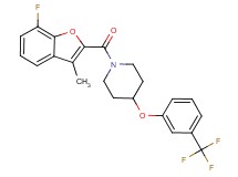 1-[(7-fluoro-3-methyl-1-benzofuran-2-yl)carbonyl]-4-[3-(trifluoromethyl)phenoxy]piperidine