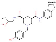 (3R,5S)-N-(2,3-dihydro-1H-inden-5-yl)-1-(4-hydroxybenzyl)-N'-(tetrahydro-2-furanylmethyl)-3,5-piperidinedicarboxamide