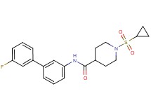1-(cyclopropylsulfonyl)-N-(3'-fluorobiphenyl-3-yl)piperidine-4-carboxamide
