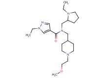 1-ethyl-N-[(1-ethyl-2-pyrrolidinyl)methyl]-N-{[1-(2-methoxyethyl)-4-piperidinyl]methyl}-1H-pyrazole-4-carboxamide