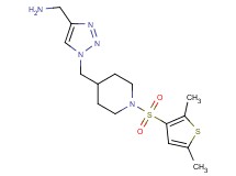 1-[1-({1-[(2,5-dimethyl-3-thienyl)sulfonyl]-4-piperidinyl}methyl)-1H-1,2,3-triazol-4-yl]methanamine