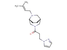 (1R*,5R*)-6-(3-methyl-2-buten-1-yl)-3-[3-(1H-pyrazol-1-yl)propanoyl]-3,6-diazabicyclo[3.2.2]nonane