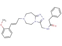 N-({7-[(2E)-3-(2-methoxyphenyl)-2-propen-1-yl]-6,7,8,9-tetrahydro-5H-[1,2,4]triazolo[4,3-d][1,4]diazepin-3-yl}methyl)-2-phenylacetamide